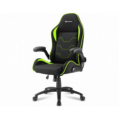 Игровое кресло Sharkoon Elbrus 1 Black Green (ELBRUS-1-BK/GN)