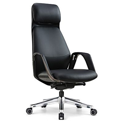 Компьютерное кресло Eureka OC07 SERENE (Nappa кожа), черное (ERK-OC07-B)