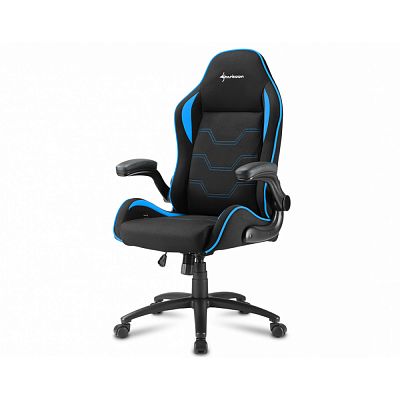 Игровое кресло Sharkoon Elbrus 1 Black Blue (ELBRUS-1-BK/BU)